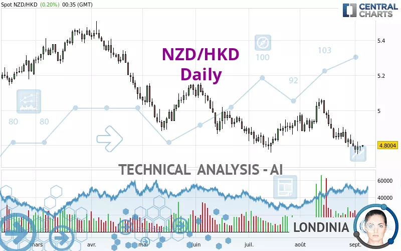 NZD/HKD - Dagelijks