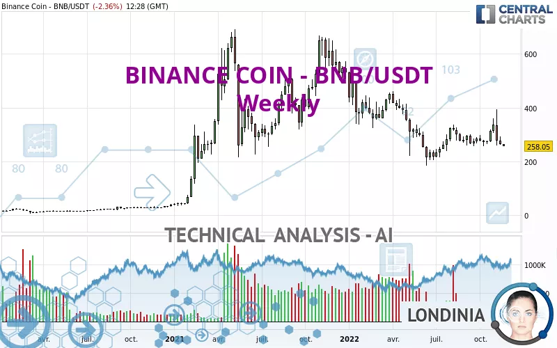 BINANCE COIN - BNB/USDT - Hebdomadaire