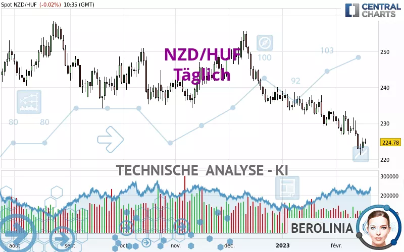 NZD/HUF - Täglich