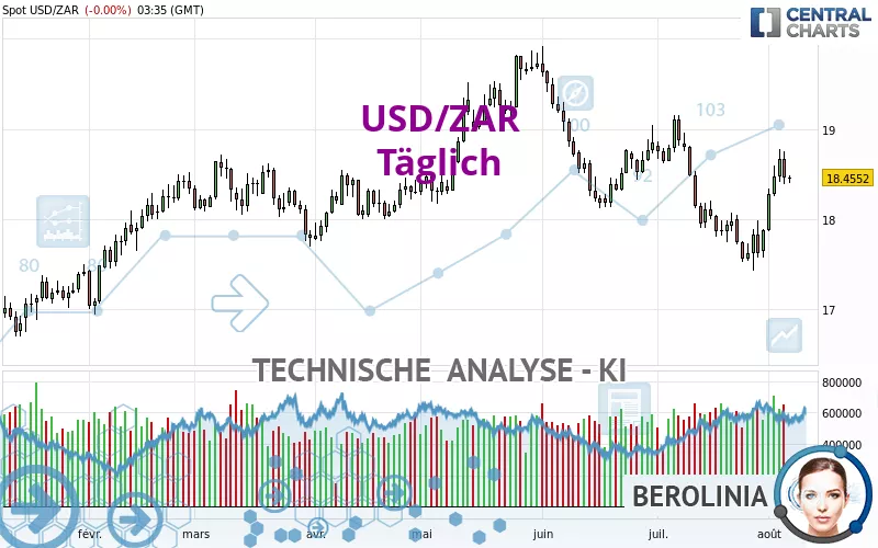 USD/ZAR - Täglich