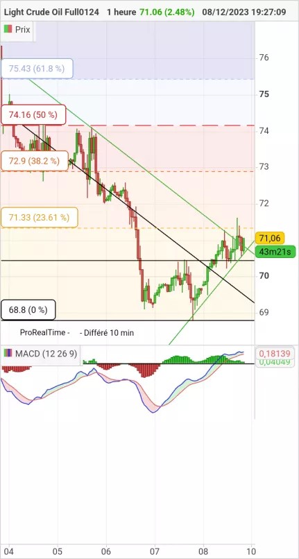 WTI CRUDE OIL - 1H