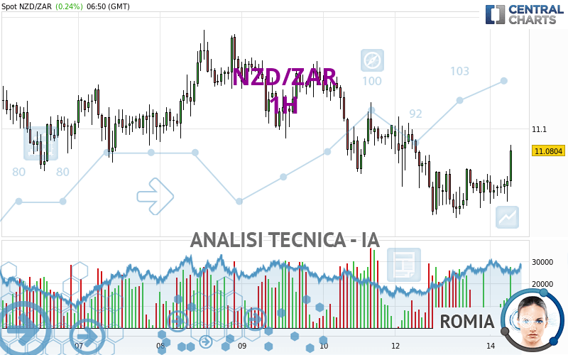 NZD/ZAR - 1 Std.