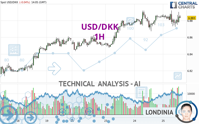 USD/DKK - 1H