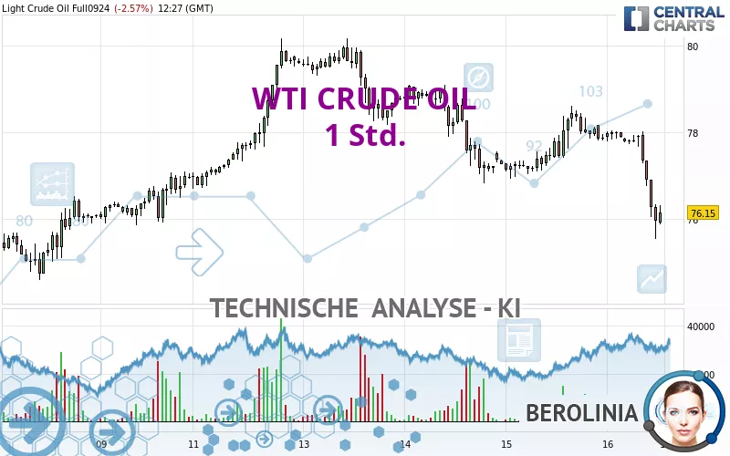 WTI CRUDE OIL - 1 Std.