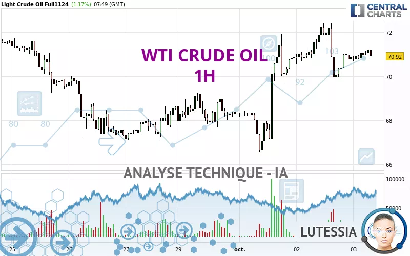 WTI CRUDE OIL - 1 Std.