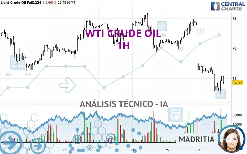 WTI CRUDE OIL - 1 Std.