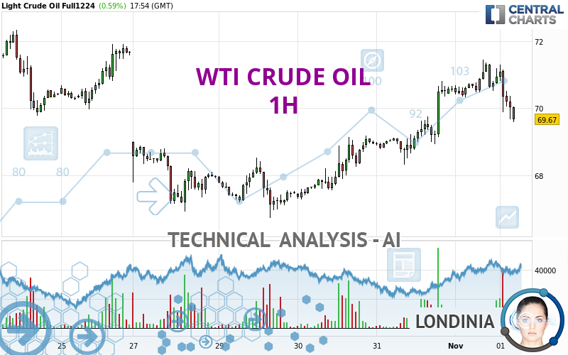 WTI CRUDE OIL - 1 uur