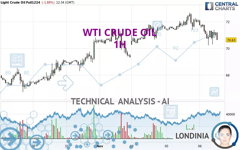 WTI CRUDE OIL - 1 Std.