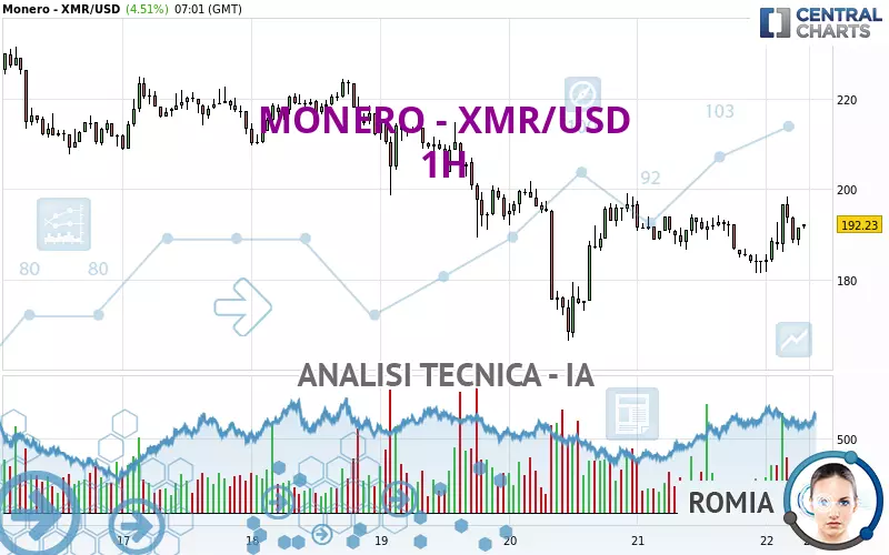 MONERO - XMR/USD - 1 uur