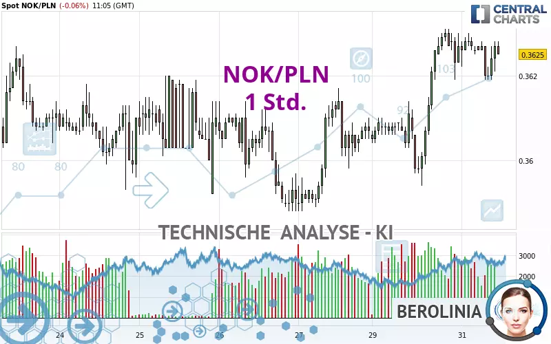 NOK/PLN - 1 Std.