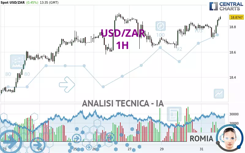 USD/ZAR - 1 Std.