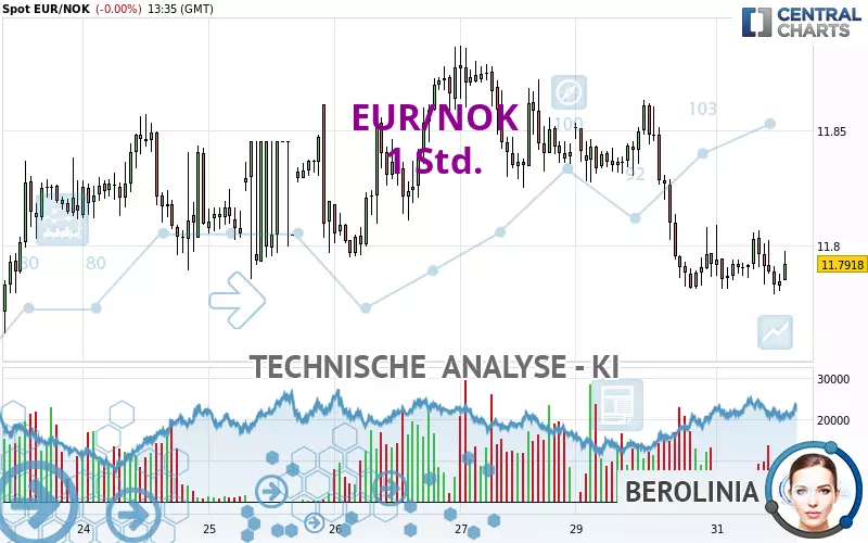 EUR/NOK - 1 Std.