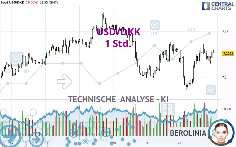 USD/DKK - 1 Std.