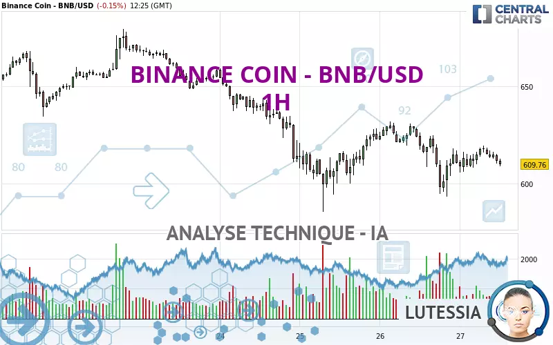 BINANCE COIN - BNB/USD - 1 uur