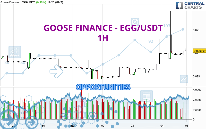 GOOSE FINANCE - EGG/USDT - 1 Std.