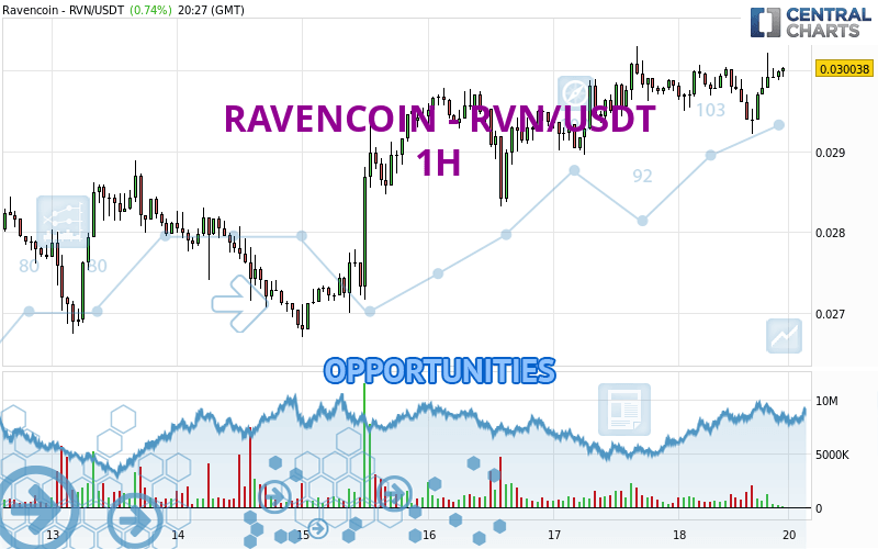 RAVENCOIN - RVN/USDT - 1 Std.