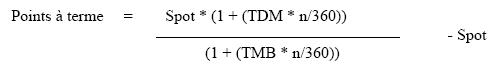 formule calcul swap