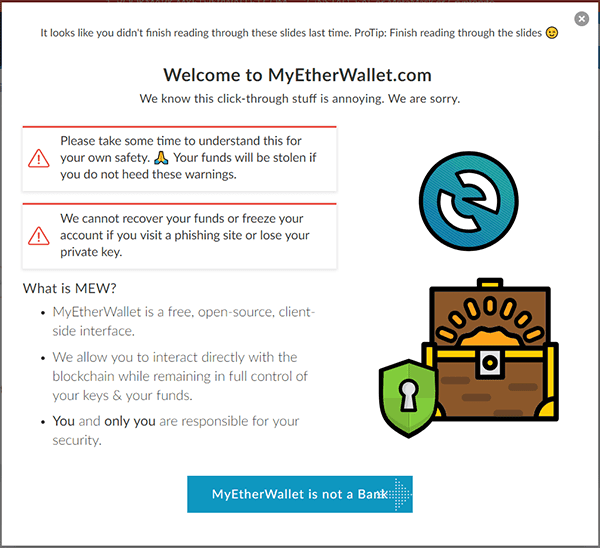 Warnung myetherwallet